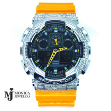 Cargar imagen en el visor de la galería, GShock 120YellowBG Emerald Cut 11.76ctw