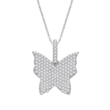 Cargar imagen en el visor de la galería, 10 Karat White Gold 0.47 Carat Diamonds Butterfly Pendant-0832850-WG