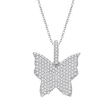 10 Karat White Gold 0.47 Carat Diamonds Butterfly Pendant-0832850-WG