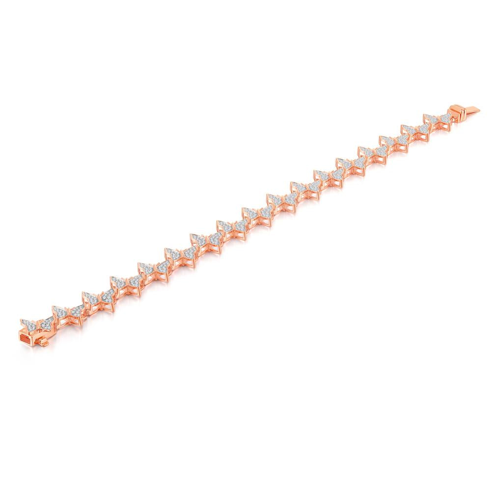 10 Karat Rose Gold 0.96 Carat Diamonds Ladies Bracelet (7IN)-1225868-RG