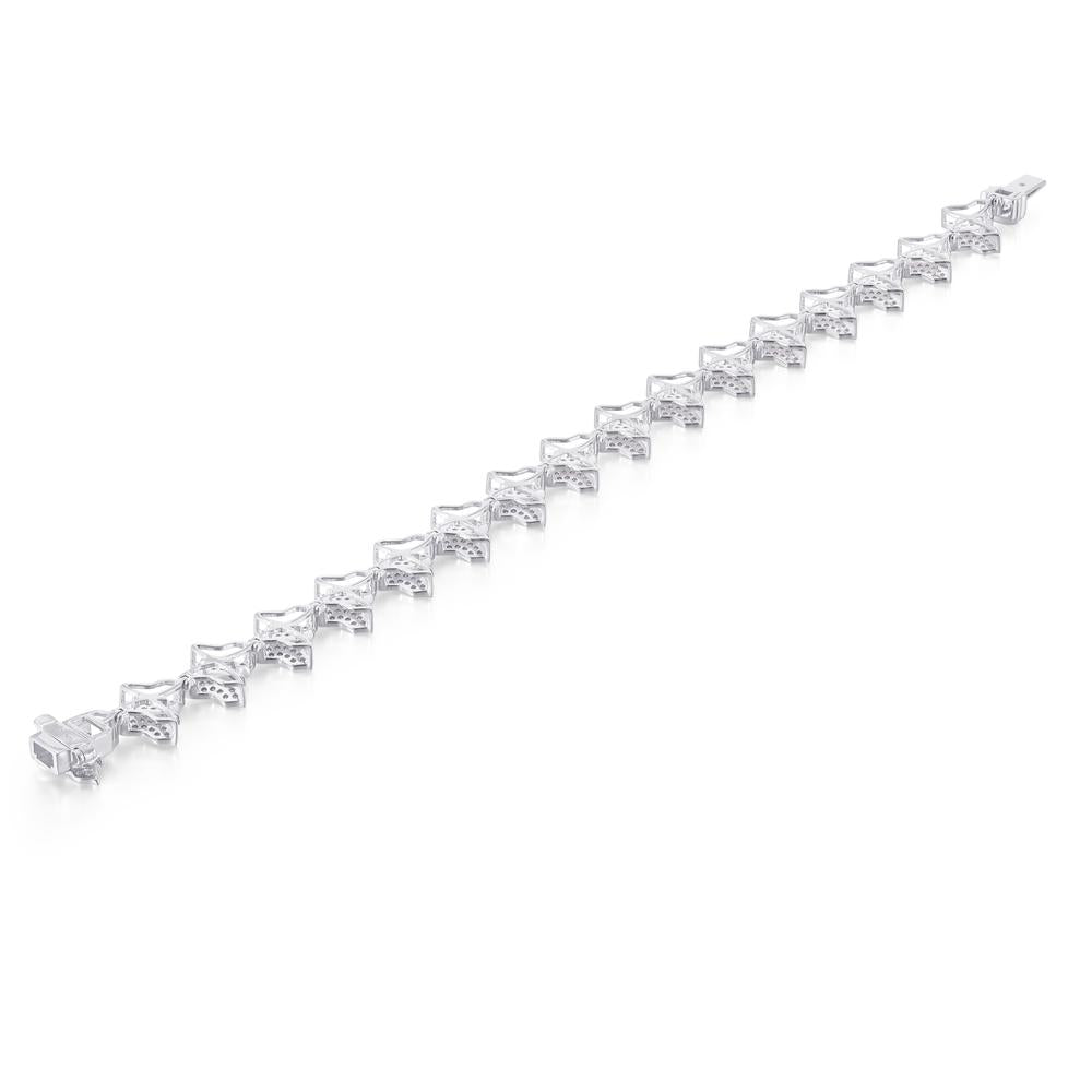 10 Karat White Gold 0.96 Carat Diamonds Ladies Bracelet (7IN)-1225868-WG