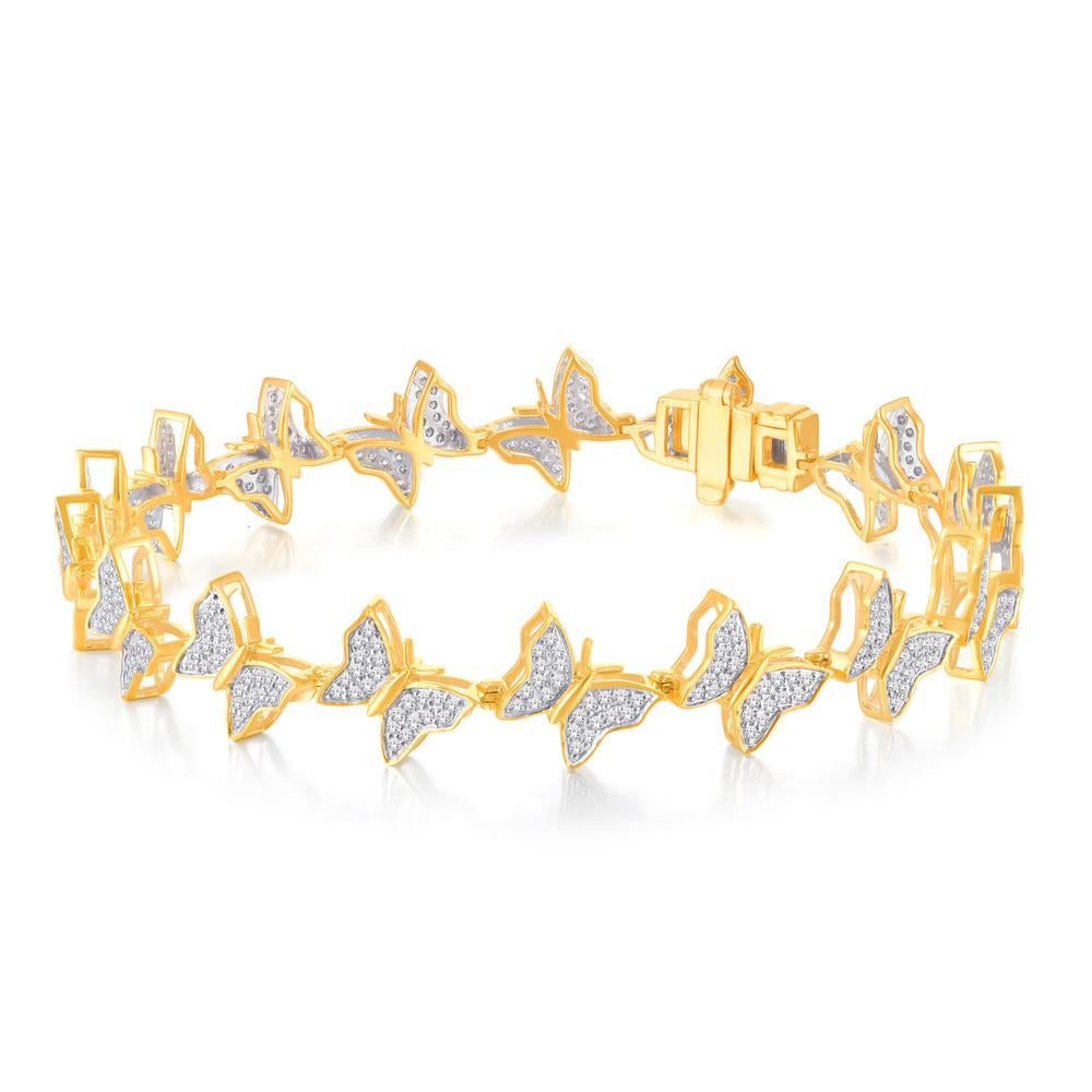 10 Karat Yellow Gold 0.96 Carat Diamonds Ladies Bracelet (7IN)-1225868-YG