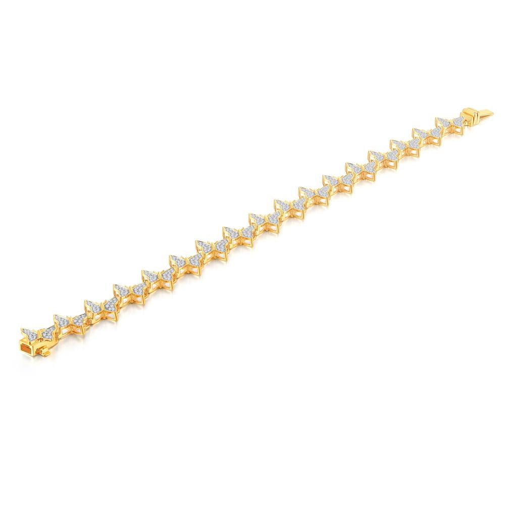 10 Karat Yellow Gold 0.96 Carat Diamonds Ladies Bracelet (7IN)-1225868-YG