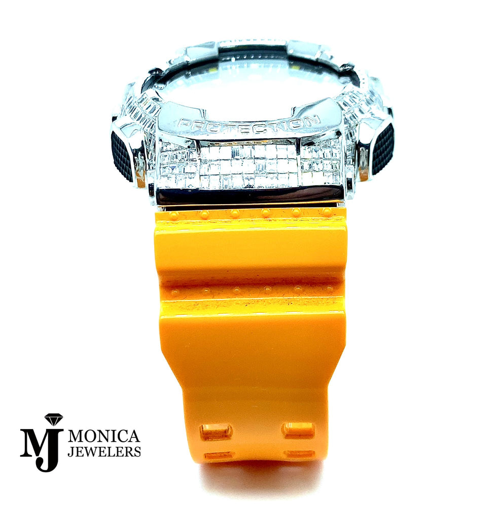 GShock 120YellowBG Emerald Cut 11.76ctw