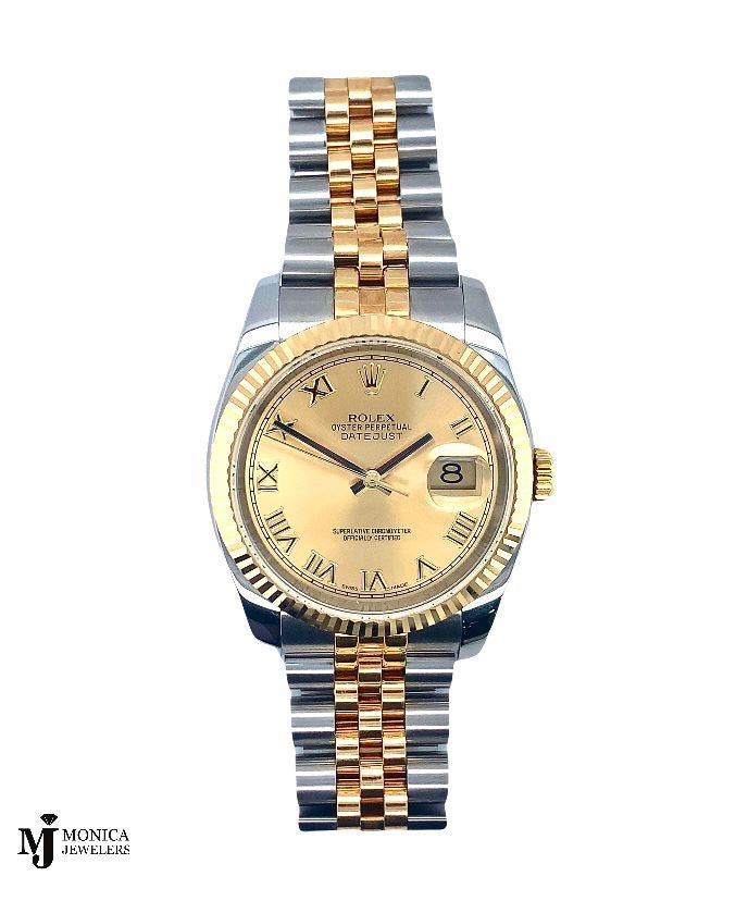 36mm Preowned Two Tone Rolex Datejust 116233