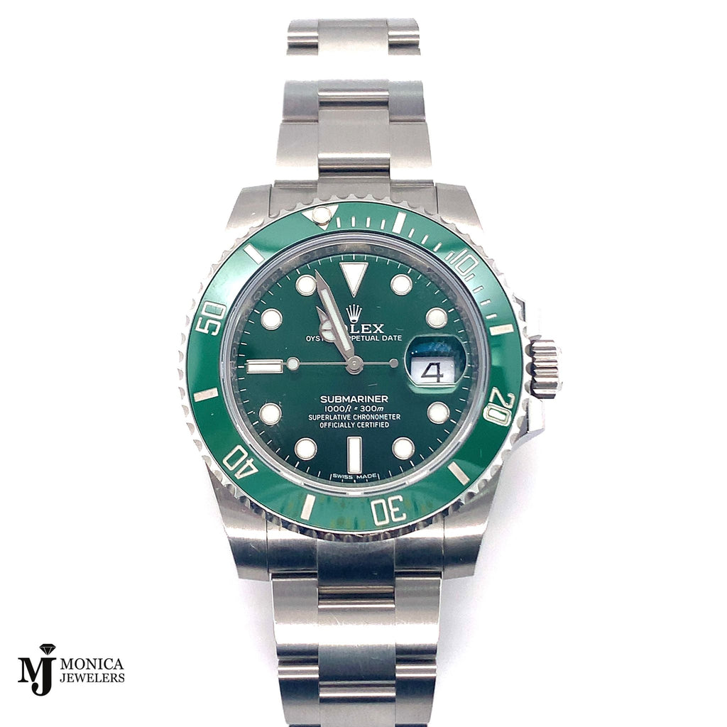 Preowned Rolex Stainless Steel Submariner Hulk 40mm 116610