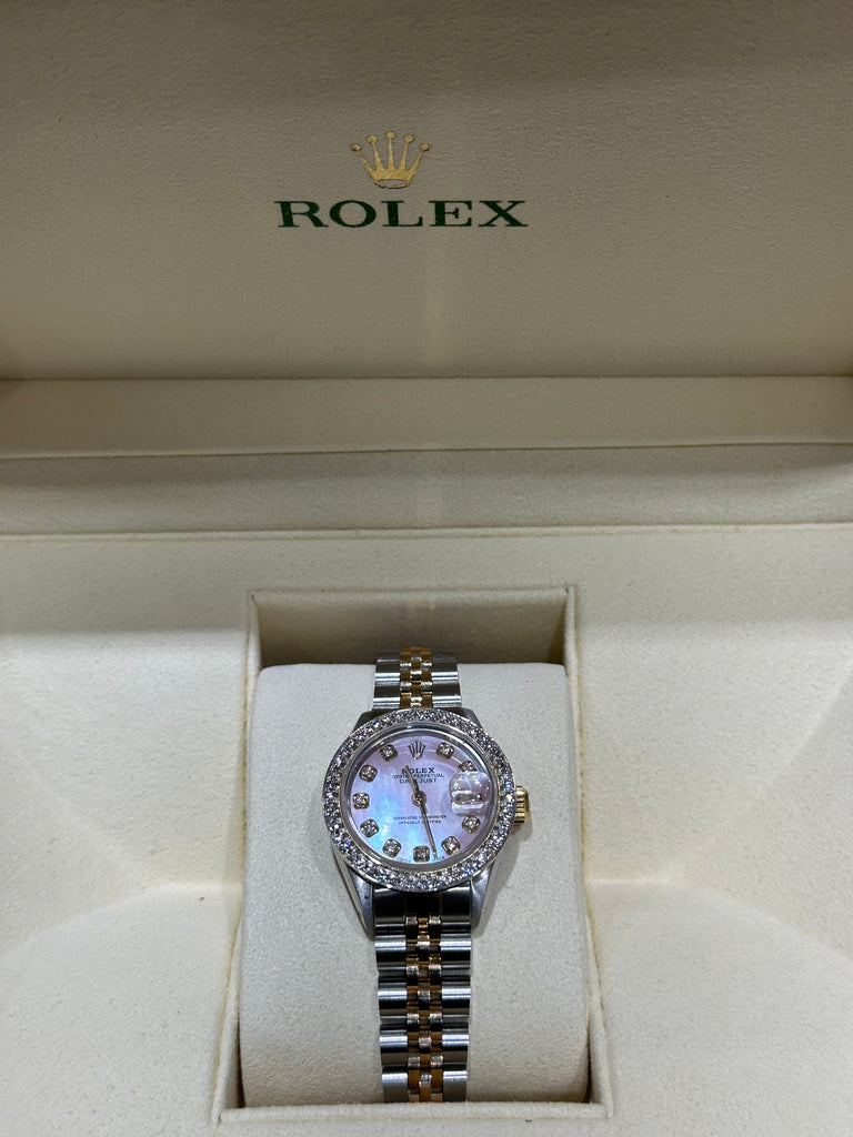 Ladies 26mm Preowned Rolex Datejust AM 1.50ctw