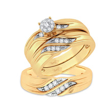 Cargar imagen en el visor de la galería, 14K 0.20ct Diamond Trio Set