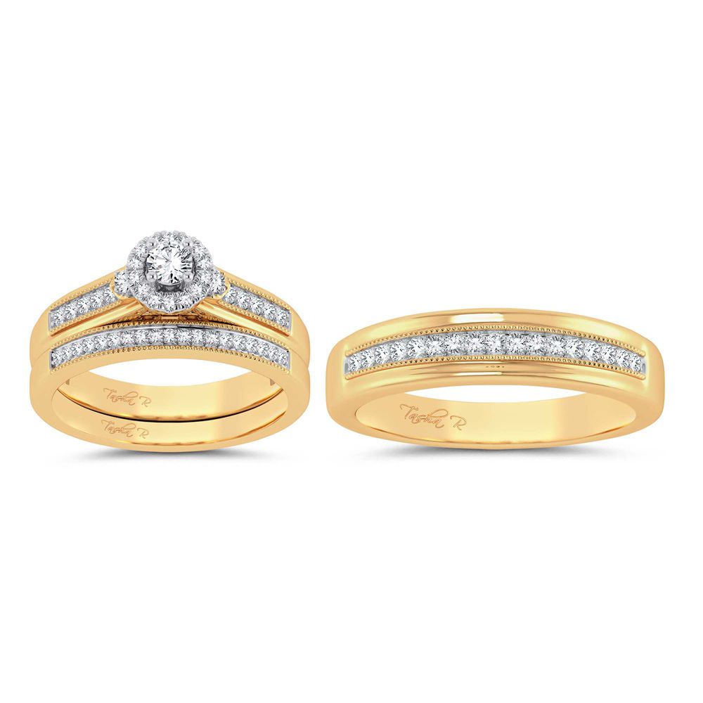 14K 0.50ct Diamond Trio Set