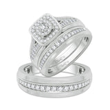 14K 0.68CT Diamond TRIO SET