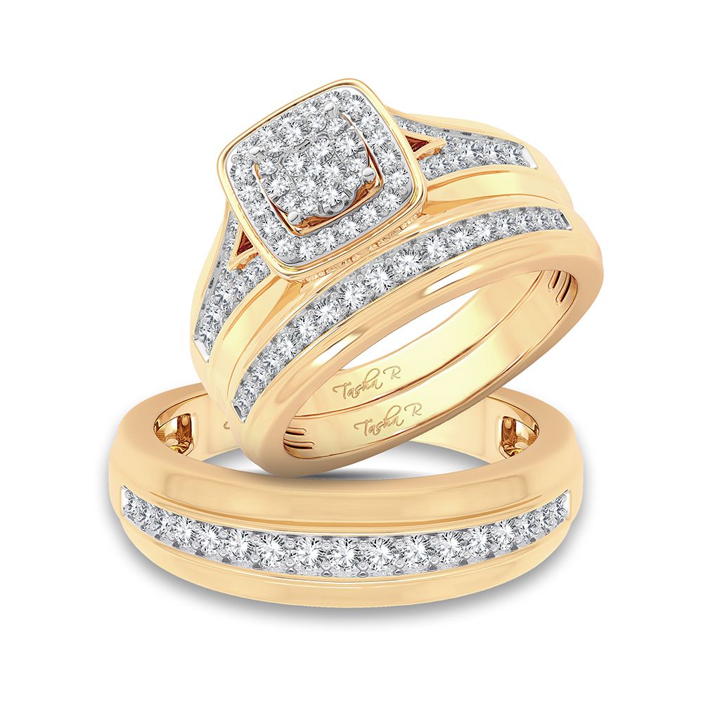 14K 0.70ct Diamond Trio Set