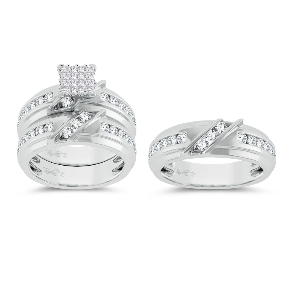 14K 2.00ct Diamond Trio Set