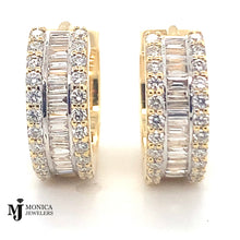 Load image into Gallery viewer, 10k YG Small Diamond Hoops 0.54ctw