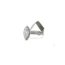 Load image into Gallery viewer, 14k White Gold Marquise cut Lab Grown IGI Certified Engagement Ring