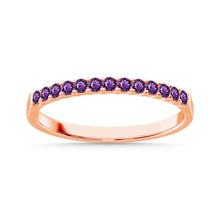 Cargar imagen en el visor de la galería, Amethyst 1/4 Ct.Tw. Ladies Wedding Band in 10K White Gold