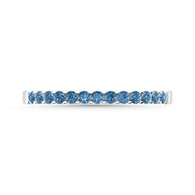 Cargar imagen en el visor de la galería, 14K White Gold 1/5 Ct.tw Blue Diamond Machine Band