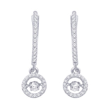 Cargar imagen en el visor de la galería, 10K White Gold 2/5 Ct.Tw. Moving Diamond Fashion Earrings