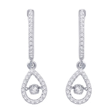 Cargar imagen en el visor de la galería, 10K White Gold 2/5 Ct.Tw.Moving Diamond Fashion Earrings