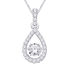 Load image into Gallery viewer, 10K White Gold 1/4 Ct.Tw.Moving Diamond Fashion Pendant