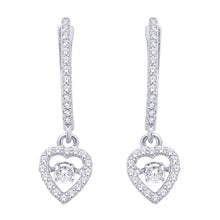 Load image into Gallery viewer, 10K White Gold 2/5 Ct.Tw.Moving Diamond Fashion Earrings