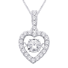 Load image into Gallery viewer, 10K White Gold 1/4 Ct.Tw.Moving Diamond Fashion Pendant