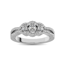 Load image into Gallery viewer, 14K White Gold 1/2 Ct.Tw. Diamond Engagement Ring