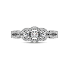 Load image into Gallery viewer, 14K White Gold 1/2 Ct.Tw. Diamond Engagement Ring