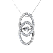 Cargar imagen en el visor de la galería, 10K White Gold 1/4 Ct Ct.Tw. Diamond Interlinked Oval Shape Pendant