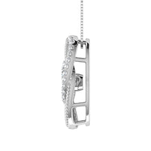 Load image into Gallery viewer, 10K White Gold 1/4 Ct Ct.Tw. Diamond Interlinked Oval Shape Pendant