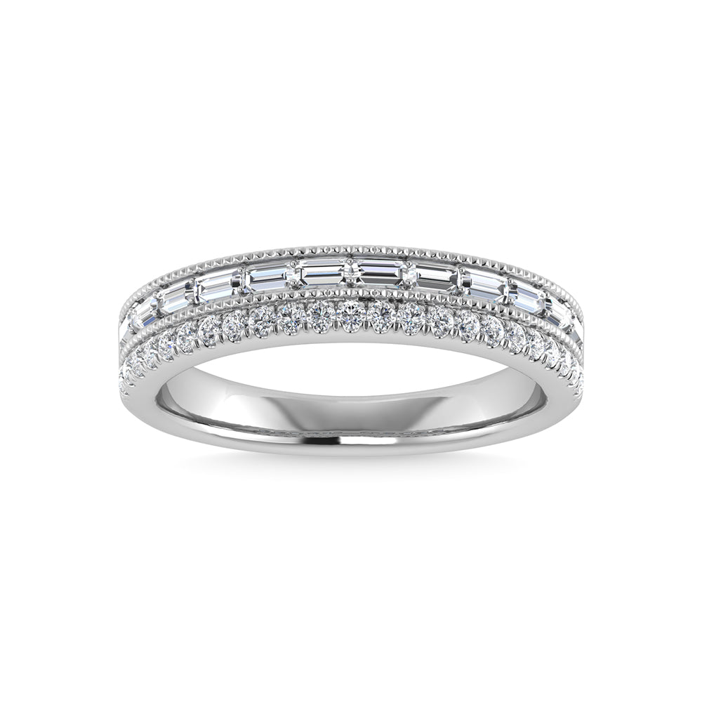 14K White Gold Diamond 1/3 Ct.Tw. Fashion Bands