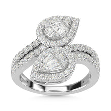 Load image into Gallery viewer, 14K White Gold Diamond 1 Ct.Tw. Fashion Ring