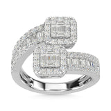 14K White Gold Diamond 1 Ct.Tw. Fashion Ring