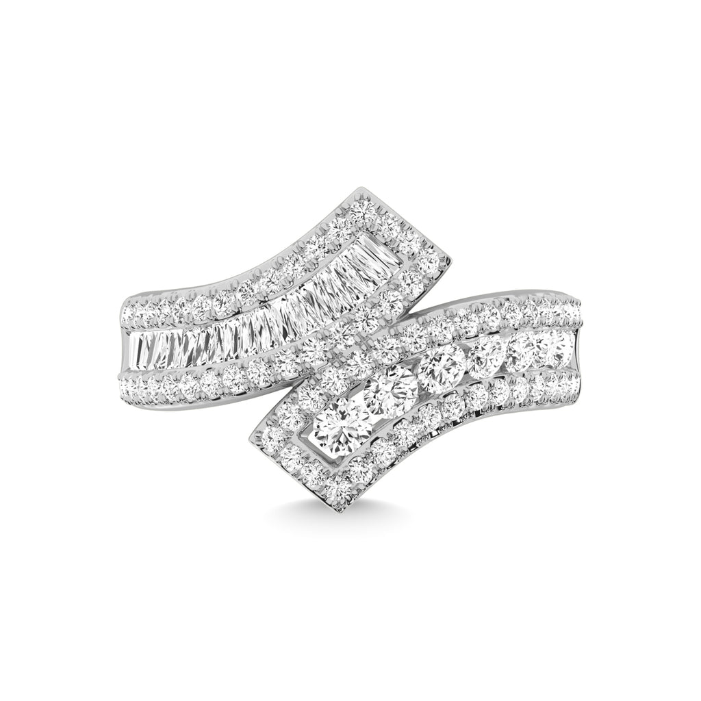 14K White Gold Diamond 1 Ct.Tw. Fashion Ring