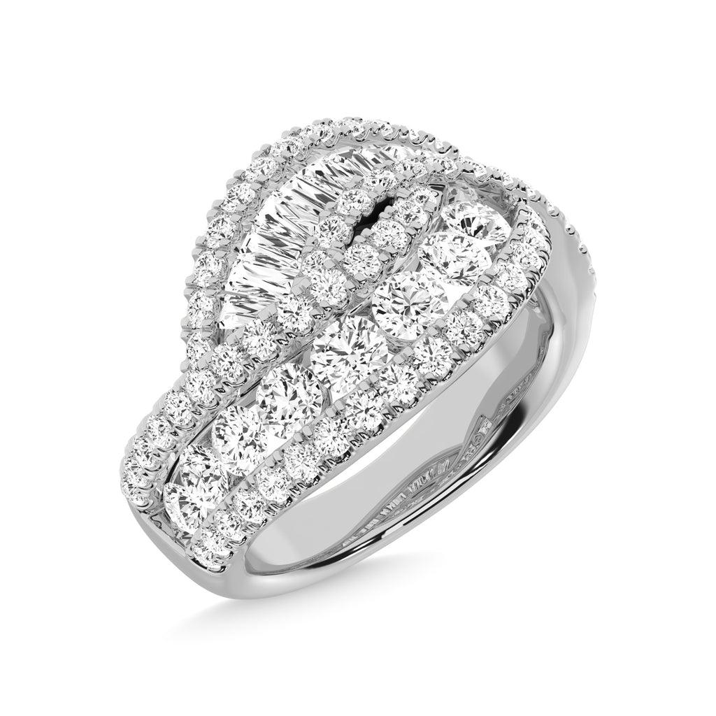 14K White Gold Diamond 1 3/4 Ct.Tw. Fashion Ring