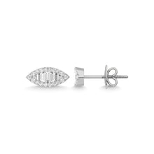 Load image into Gallery viewer, 14K White Gold Diamond 1/3 Ct.Tw. Fashion Earrings