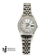 Load image into Gallery viewer, Rolex Preowned 26MM SS Datejust Jubilee Custom MOP Dial 1.50 CTW Bead Set Diamond Bezel 79160