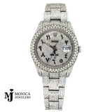 Preowned Rolex Datejust II Oyster Honeycomb 25ctw Arabic Bussdown 116300