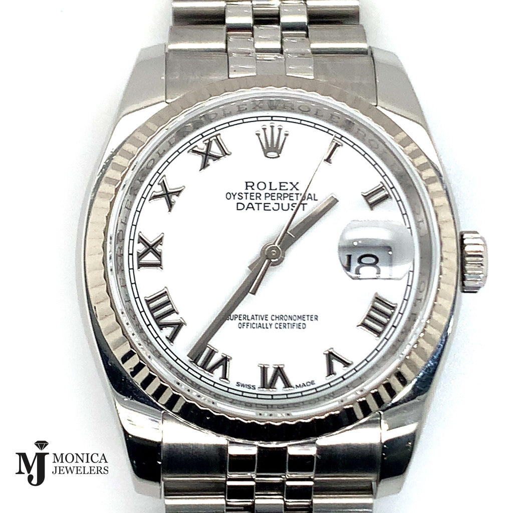 36mm Preowned Rolex ‘11 Datejust WH Roman 116200