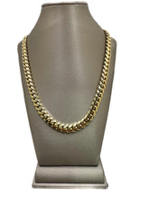 Cargar imagen en el visor de la galería, 10k Yellow Gold 8mm Solid Miami Cuban Chain