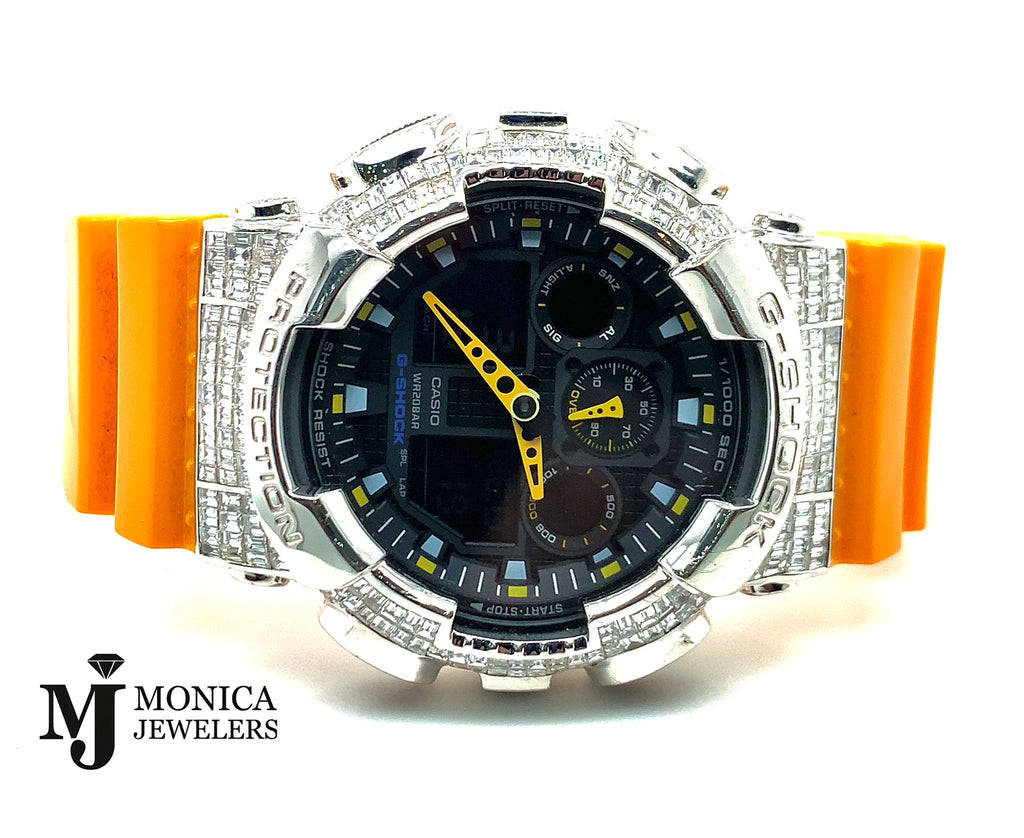 GShock 120YellowBG Emerald Cut 11.76ctw