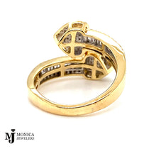 Cargar imagen en el visor de la galería, 10k yellow gold diamond heart ring 0.55ctw