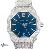 Stainless Bussdown Bulgari Blue 18ctw