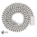 925 SS Lab Diamond Cuban Chain 8.5mm 18.5in 14.94ctw