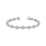 Diamond Bracelet 9.5 ct tw 14k White Gold