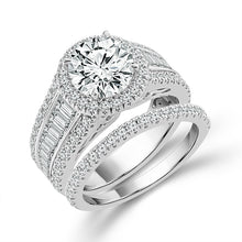 Load image into Gallery viewer, Diamond Bridal Set 2 ct tw Center RD 14k White Gold