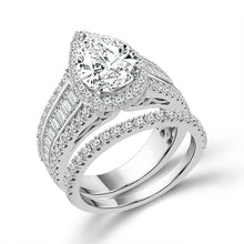 Load image into Gallery viewer, Diamond Bridal Set 2 ct tw Center PE 14k White Gold