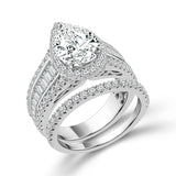 Diamond Bridal Set 2 ct tw Center PE 14k White Gold