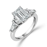 Diamond Bridal Ring 2 ct tw Center EM 14k White Gold