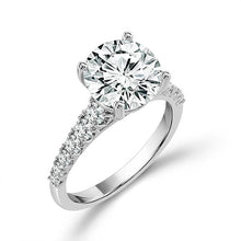 Load image into Gallery viewer, Diamond Bridal Ring 3 ct tw Center RD 14k White Gold