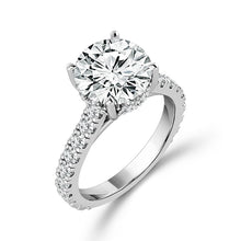 Load image into Gallery viewer, Diamond Bridal Ring 3 ct tw Center RD 14k White Gold